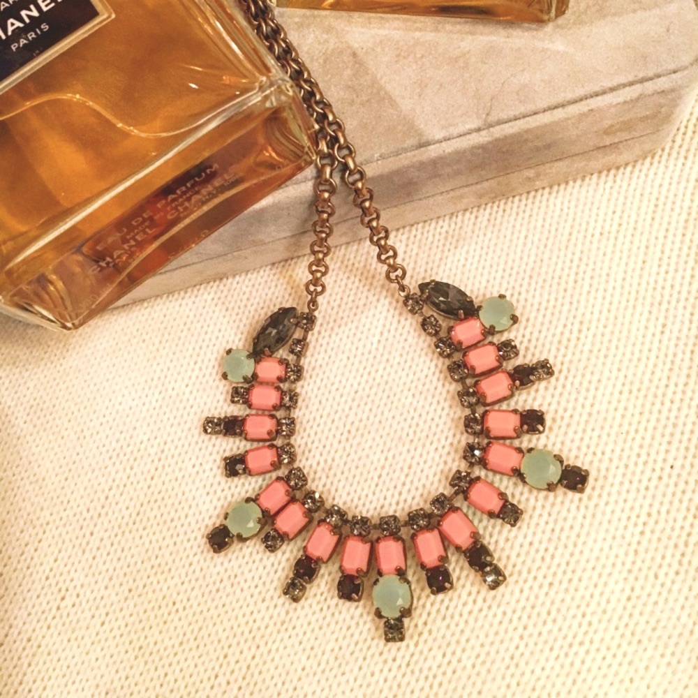 J. Crew Crystal and Enamel Vintage Necklace - Picture 5 of 7